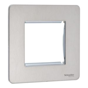 SCHNEIDER 2Gang Euro Plate Stainless Steel