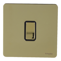 SCHNEIDER Switch 16Ax 2Gang 2Way Polished Brass