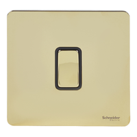 SCHNEIDER Switch 16Ax 2Gang 2Way Satin Brass