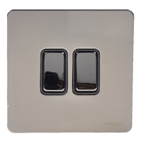 SCHNEIDER Switch 16Ax 3Gang 2Way Stainless Steel