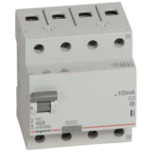 LEGRAND RCD LR - 400V~ 40A 100mA - AC type - Screwed terminal - Halogen-free - Interlocking device