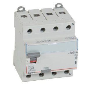 LEGRAND RCD  DX-ID - 4P 400 V~ neutral right hand side - 100 A - 100 mA - A type