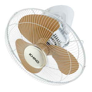 KHIND 16″ Auto Fan, 100 % Pure Copper Motor, 3 Leaf Metal Blade, White and Gold-Khind