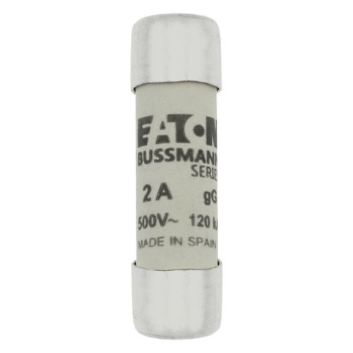 CYLINDRICAL FUSE 10 x 38 2A GG 500V AC-Eaton