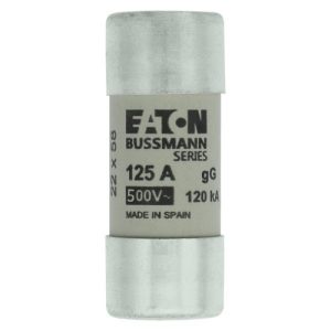 125A, 22 x 58, 500VAC CYLINDRICAL GG FUSE-Eaton