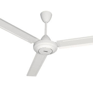 KHIND CEILING FAN 56″ METAL BLADE, PLASTIC DECO, 100% COPPER MOTOR, SAFETY CABLE