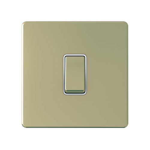 10A 1 Gang 2 Way Switch Gold  – Snowlite