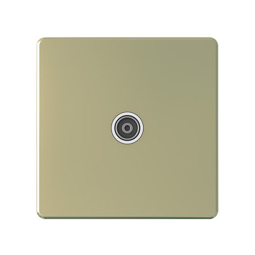 1 Gang Satellite Socket Gold – Snowlite
