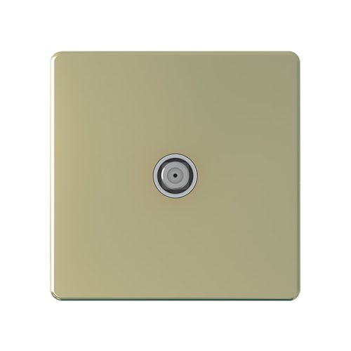 1 Gang TV Socket Gold- Snowlite