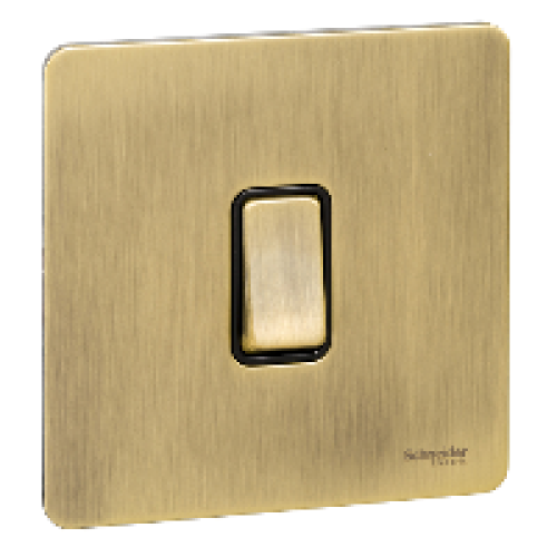 SCHNEIDER Switch 16Ax 1 Gang 2 Way Antique Brass-Schneider
