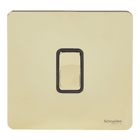 SCHNEIDER Switch 16Ax 1 Gang 2 Way Polished Brass