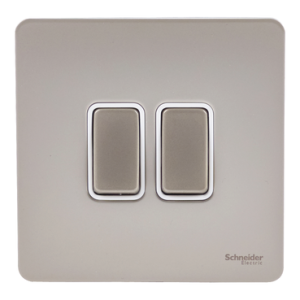 SCHNEIDER 10A 4 Gang 2 W Switch(3x6) Pearl Nickel