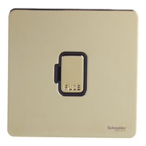 SCHNEIDER 13A UnSwitched FCU Polished Brass