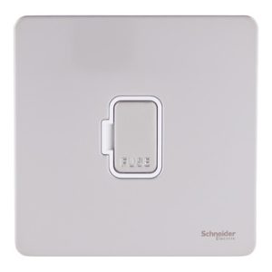SCHNEIDER 13A UnSwitched FCU Pearl Nickel
