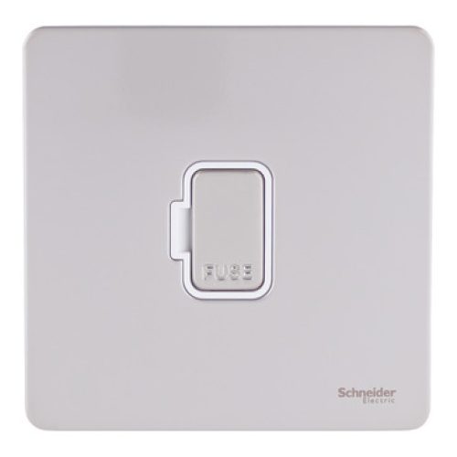 SCHNEIDER 13A UnSwitched FCU Pearl Nickel-Schneider