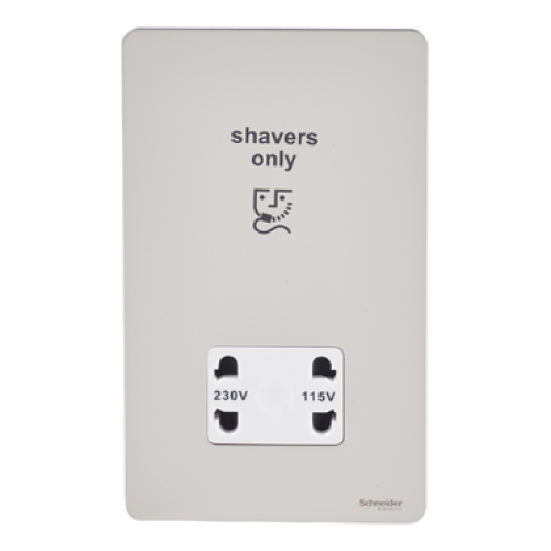SCHNEIDER 115230V Shaver Socket Pearl Nickel