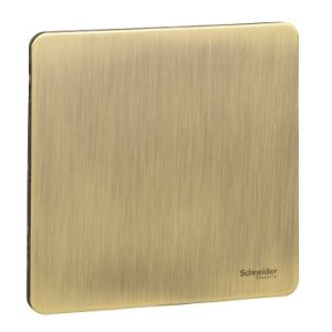 SCHNEIDER 1 Gang Plate Antique Brass