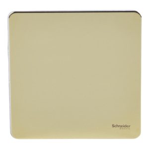 SCHNEIDER 1 Gang Plate Polished Brass