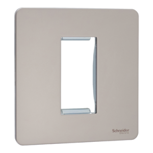 SCHNEIDER 1 Gang Euro Plate Pearl Nickel