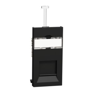 SCHNEIDER RJ45 Cat6 Module Black Stainless Steel