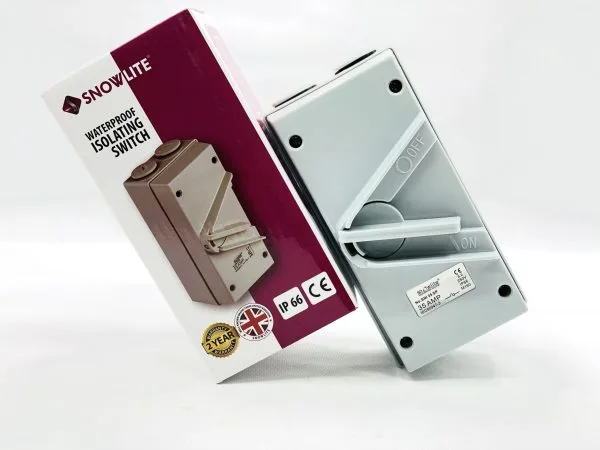 Isolator Switch Weatherproof Surface Mount  4 Pole 20A IP66- Snowlite