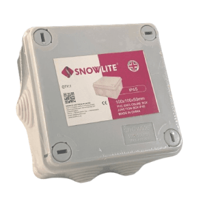 Snowlite 80 X 80 X 40 PVC Junction Box with Sleeves IP65-Snowlite