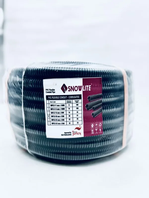 Snowlite 11MM PVC Flexible Conduit 100 Mtr-Snowlite