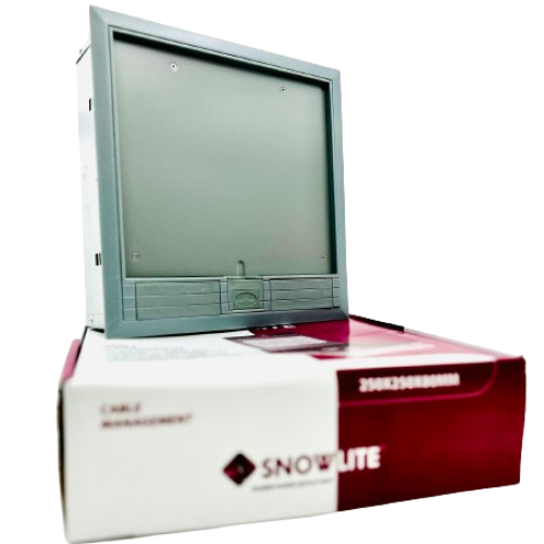 Snowlite Floor Box Triple Compartment with Switch Sockets 13A 2 Way