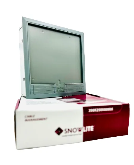 Snowlite Floor Box Triple Compartment with Switch Sockets 13A 2 Way