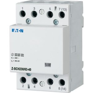 Installation contactor, 230VAC, 2N/O, 25A