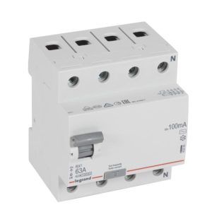 LEGRAND Residual current circuit breaker - RCD LR - 400 V~ - 63 A - 100 mA - AC type