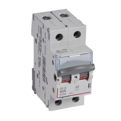 LEGRAND DX Isolator Switch 2P 40A – IP20 protection – toggle control – suitable for distribution board installation-Legrand