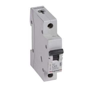 MCB RX 6000 - 1P 230/400V~ - 63A C curve - IP20 - DIN rail - halogen-free