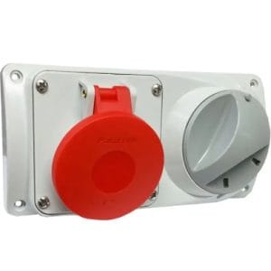 PALAZOLLI PRIMA SWITCHED SOCKET WITH MECHANICAL INTERLOCK - P493146-Snowlite