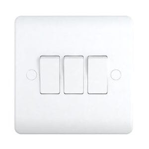 10A Switch 3 Gang 2 Way -Snowlite