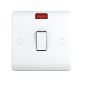 Double Pole Switch With Neon 20A 1 Gang - Snowlite