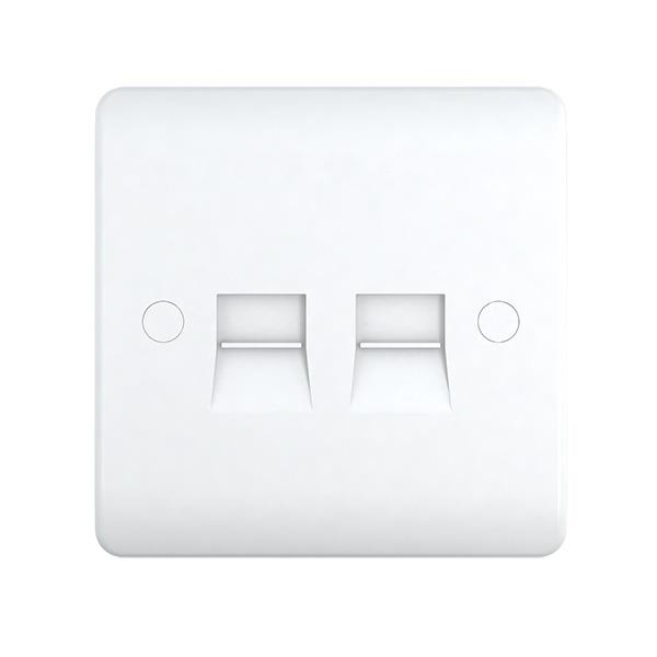 2 Gang Telephone Secondary Socket t - Snowlite