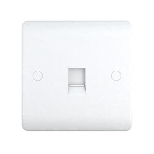1 Gang Telephone Secondary Socket - Snowlite
