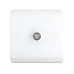 1 Gang Satellite Socket- Snowlite