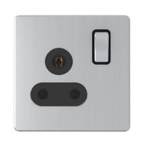 15A 1 Gang Switch socket Silver  - Snowlite