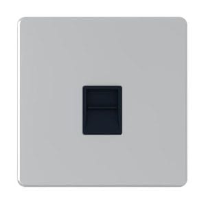 1 Gang Telephone Secondary Socket Silver - Snowlite