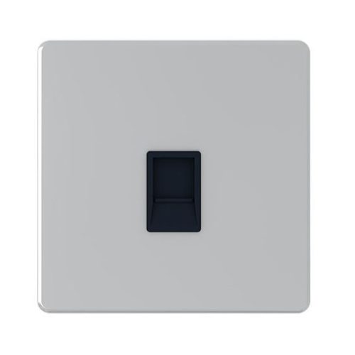 1 Gang Telephone Secondary Socket Silver – Snowlite