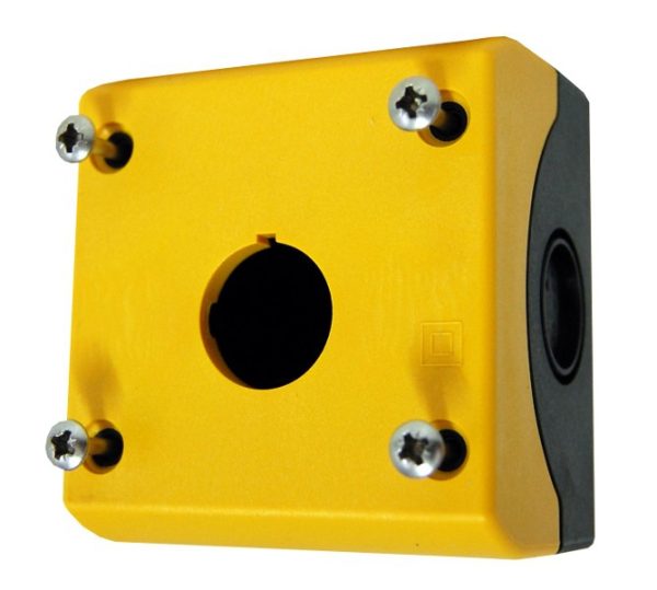 Surface mounting enclosure, yellow, 1 mounting location TON