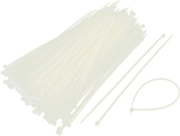 Volt Cable Tie (530mm x 9.0mm) ,Pack of 100, Nylon Zip Ties, Self Locking Mechanism, Black and White