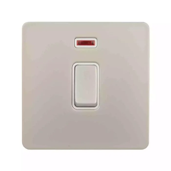 SCHNEIDER 20A 1 Gang DP Switch with Neon Pearl Nickel