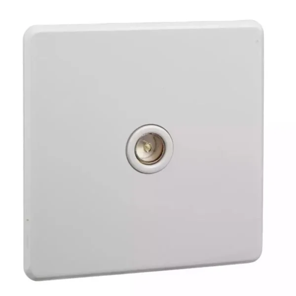 SCHNEIDER 1 Gang TV C0-Axial Outlet  Antique Brass
